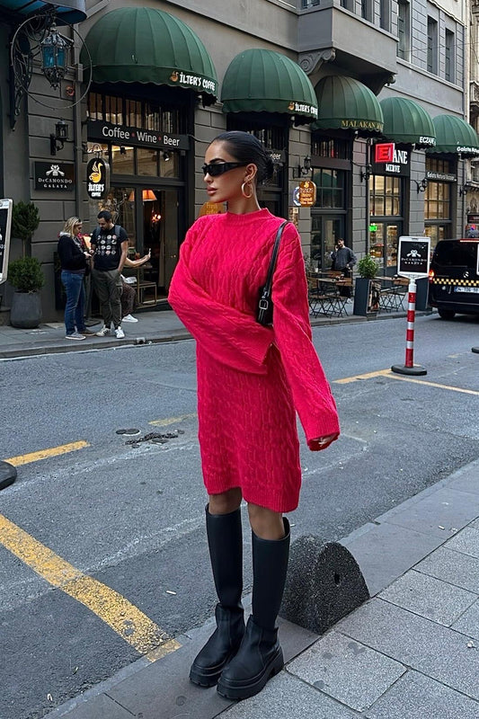 Pull Robe à motif en tricot Taille Standard Réf2537