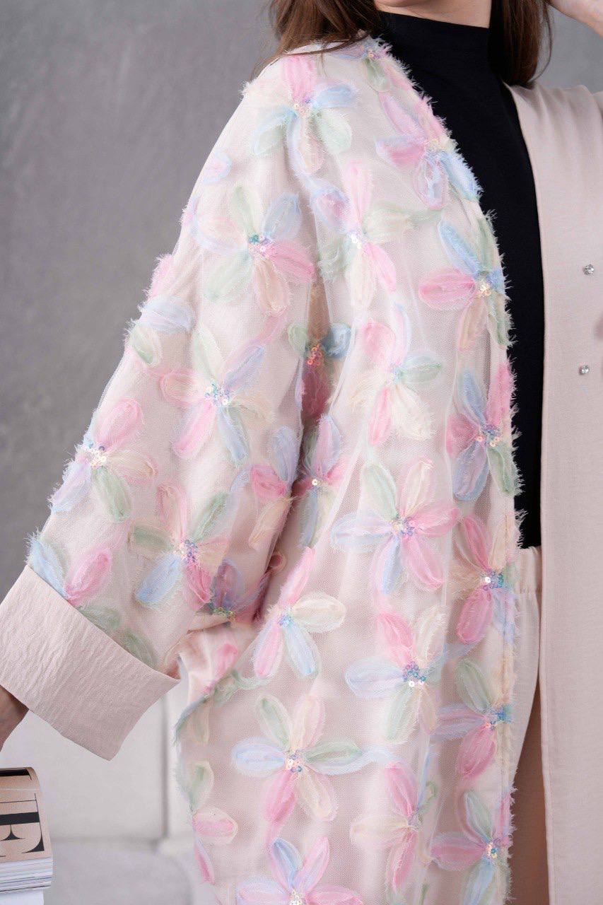 Ensemble Kimono 2 Pièces à fleurs 3D REFWTR2025