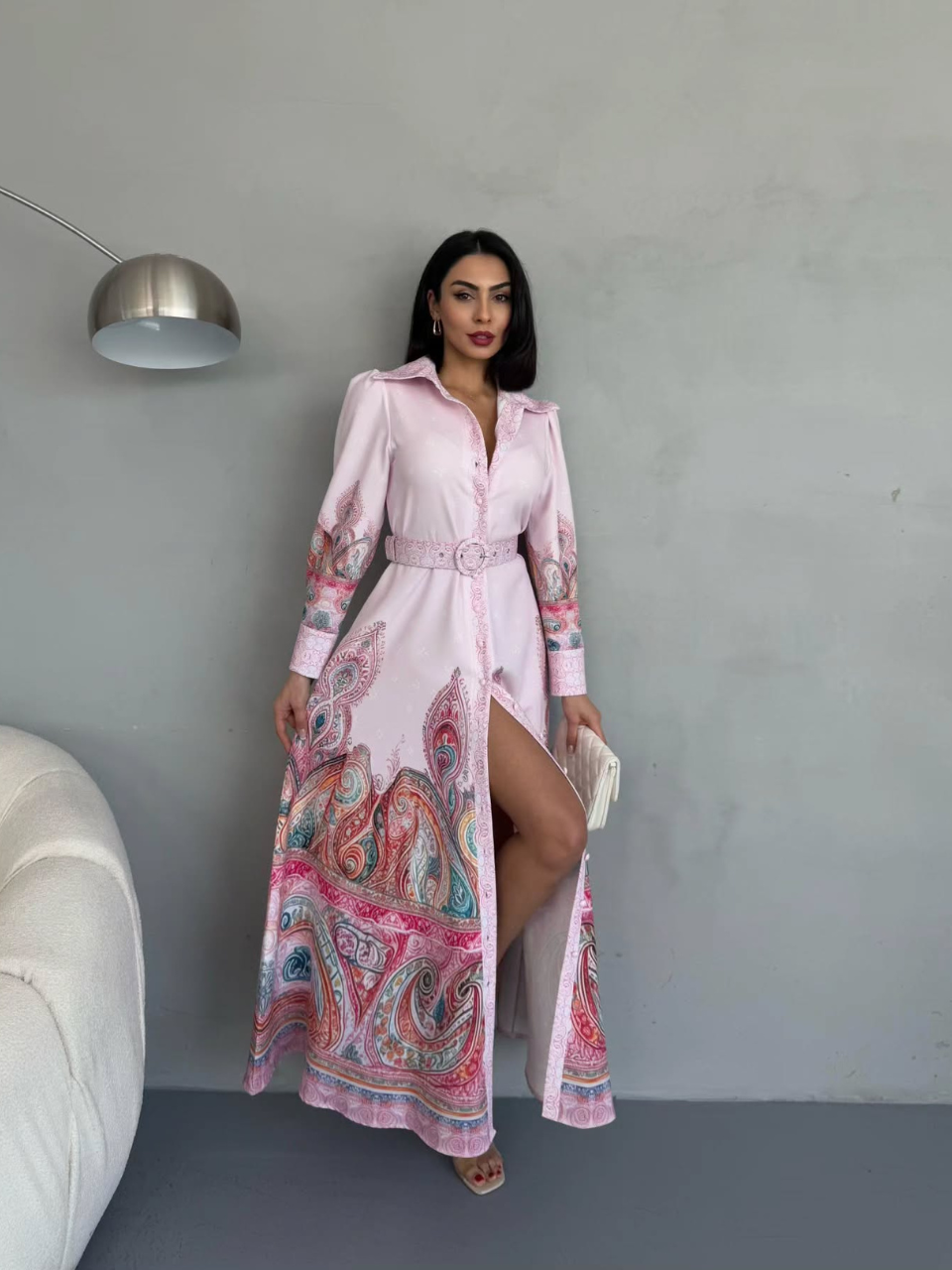 Robe longue à Motif En Rose REFSUM2025