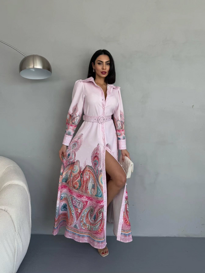 Robe longue à Motif En Rose REFSUM2025