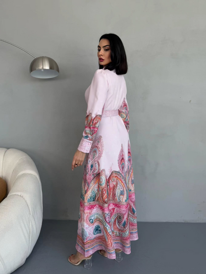 Robe longue à Motif En Rose REFSUM2025