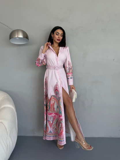 Robe longue à Motif En Rose REFSUM2025