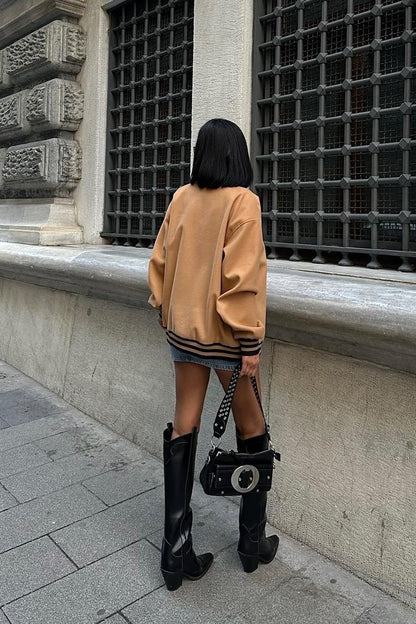 Bomber Jacket En Marron RéfTR01