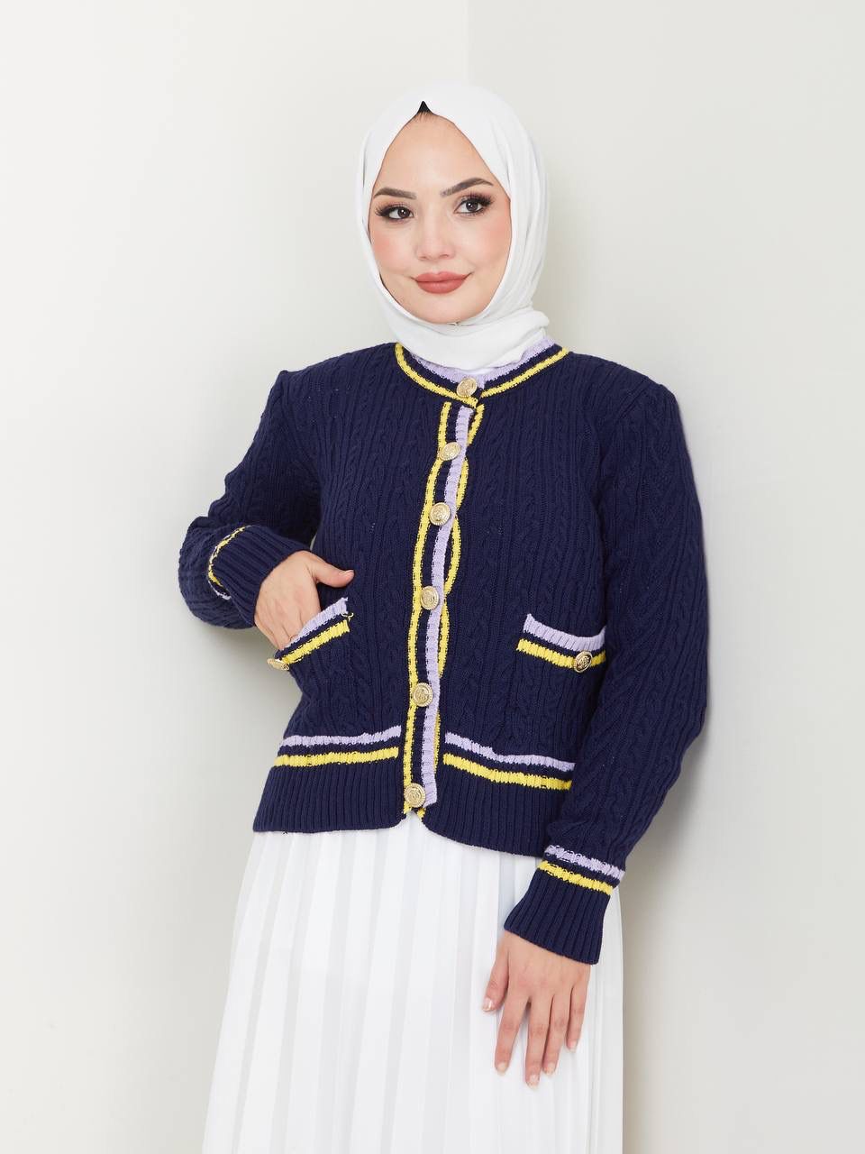 Blouse en Tricot boutonné Taille Standard Réf6BEFSUN