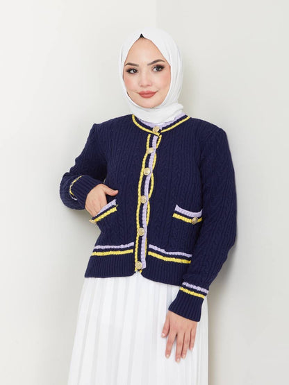 Blouse en Tricot boutonné Taille Standard Réf6BEFSUN