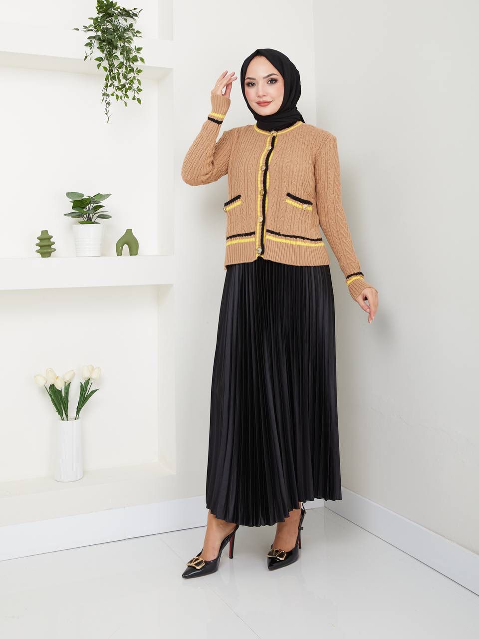 Blouse en Tricot boutonné Taille Standard Réf6BEFSUN