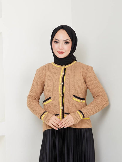 Blouse en Tricot boutonné Taille Standard Réf6BEFSUN