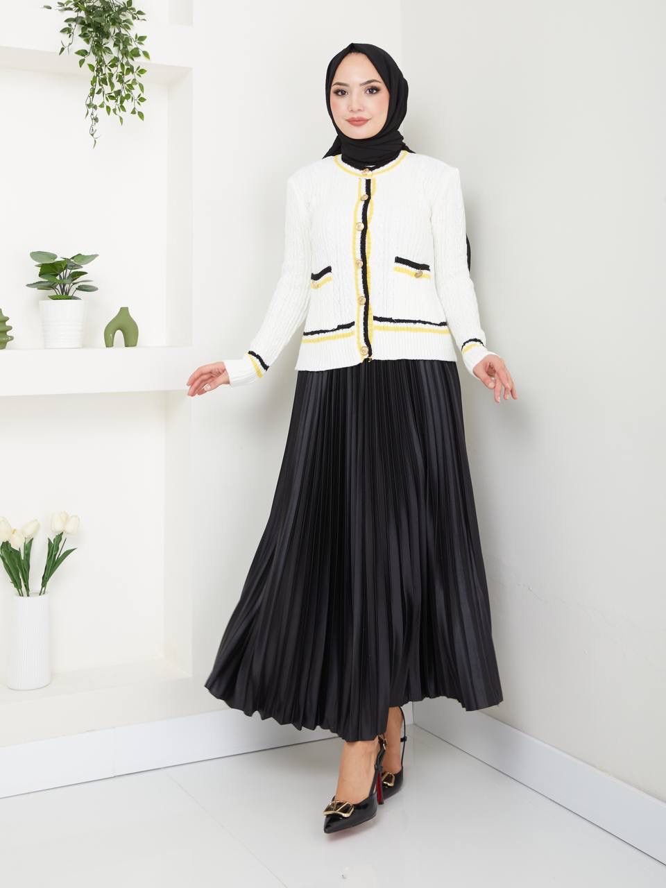 Blouse en Tricot boutonné Taille Standard Réf6BEFSUN