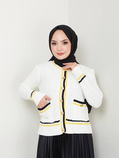 Blouse en Tricot boutonné Taille Standard Réf6BEFSUN