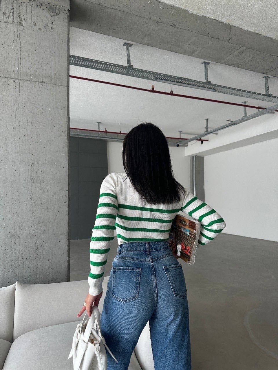 Pull Ajusté Rayé à col rond Taille Standard RéfSH10