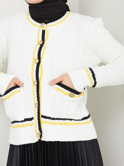 Blouse en Tricot boutonné Taille Standard Réf6BEFSUN