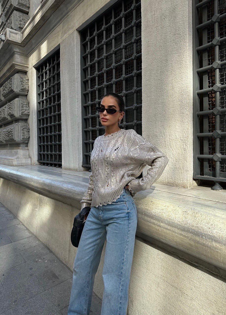 Sweater Tricot Doré Taille Standard Réf1273