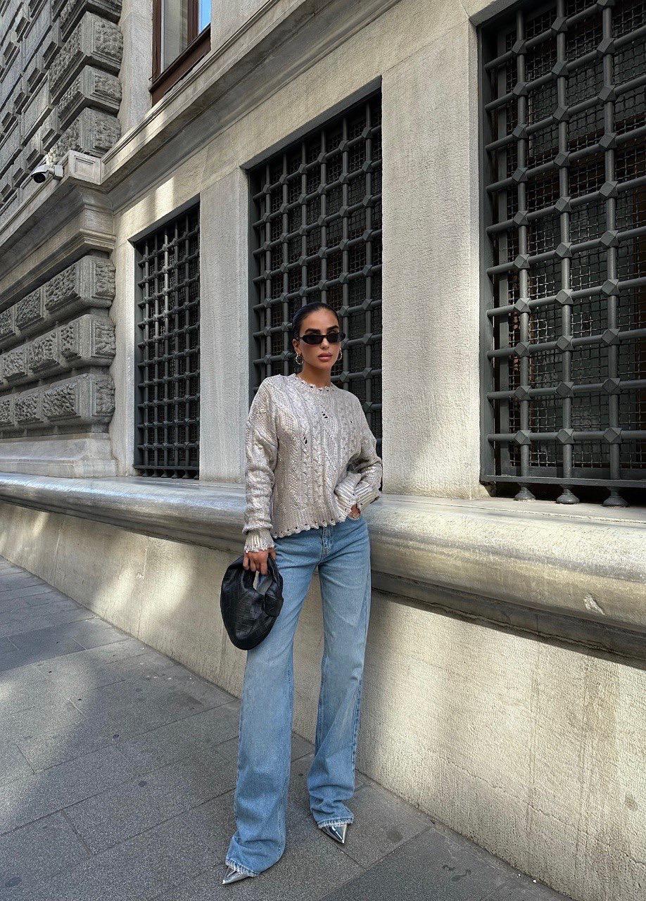 Sweater Tricot Doré Taille Standard Réf1273