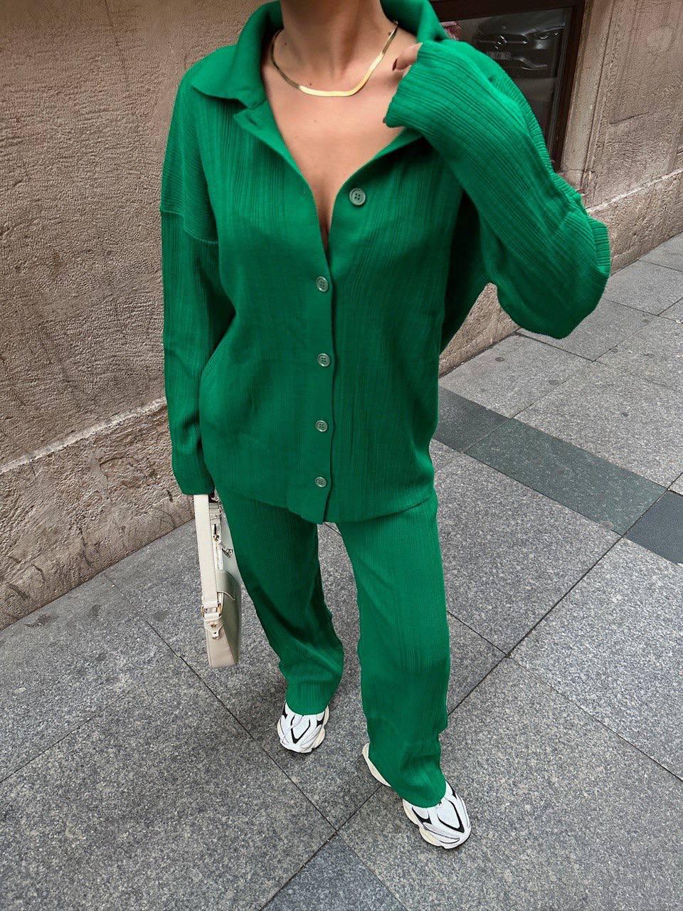 Ensemble 2 Pièces en tricots texturés Taille standard Réf9432