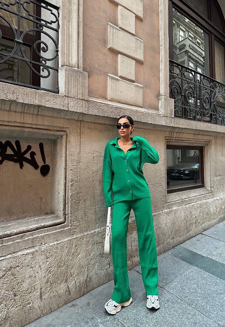 Ensemble 2 Pièces en tricots texturés Taille standard Réf9432