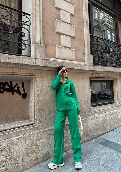 Ensemble 2 Pièces en tricots texturés Taille standard Réf9432