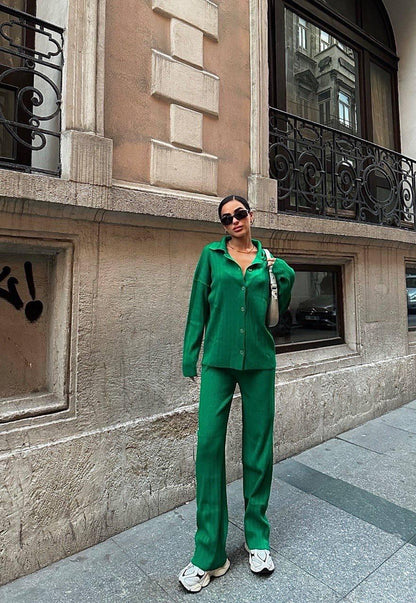 Ensemble 2 Pièces en tricots texturés Taille standard Réf9432