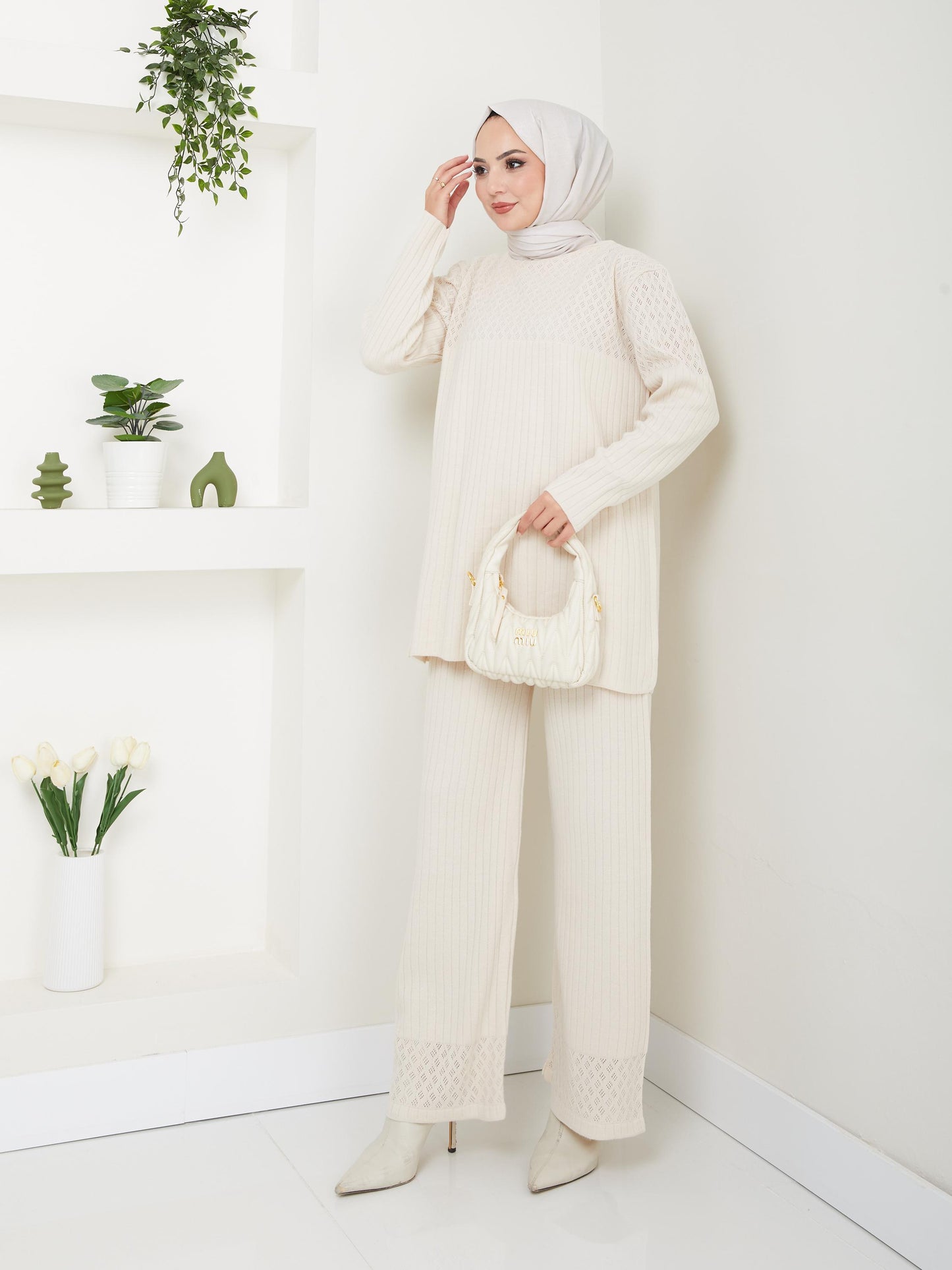 Ensemble 2 Pièces en Tricot Taille Standard Réf8EFSUN