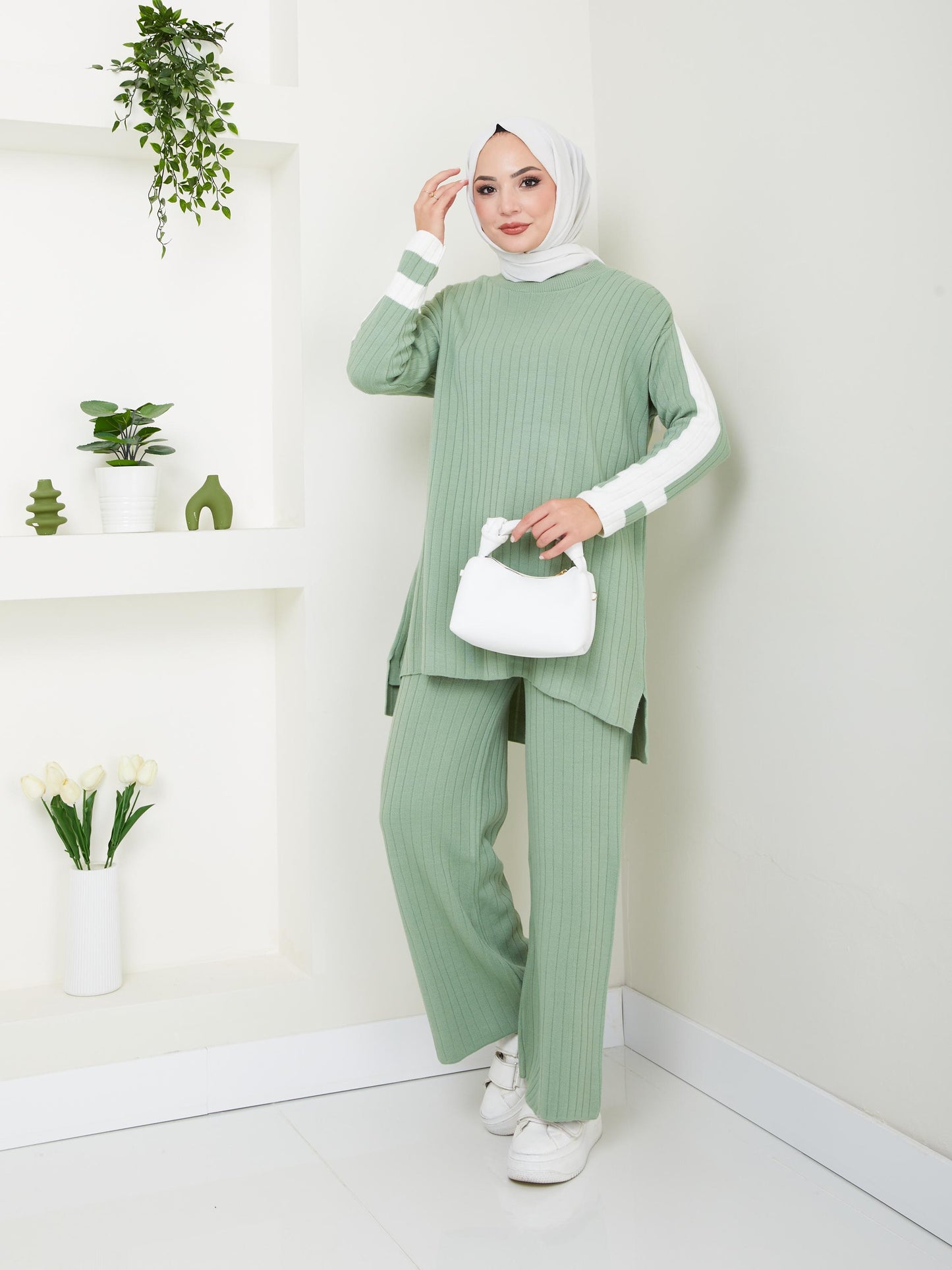 Ensemble 2 Pièces en Tricot Taille Standard Réf9EFSUN