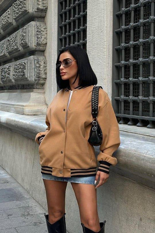 Bomber Jacket En Marron RéfTR01