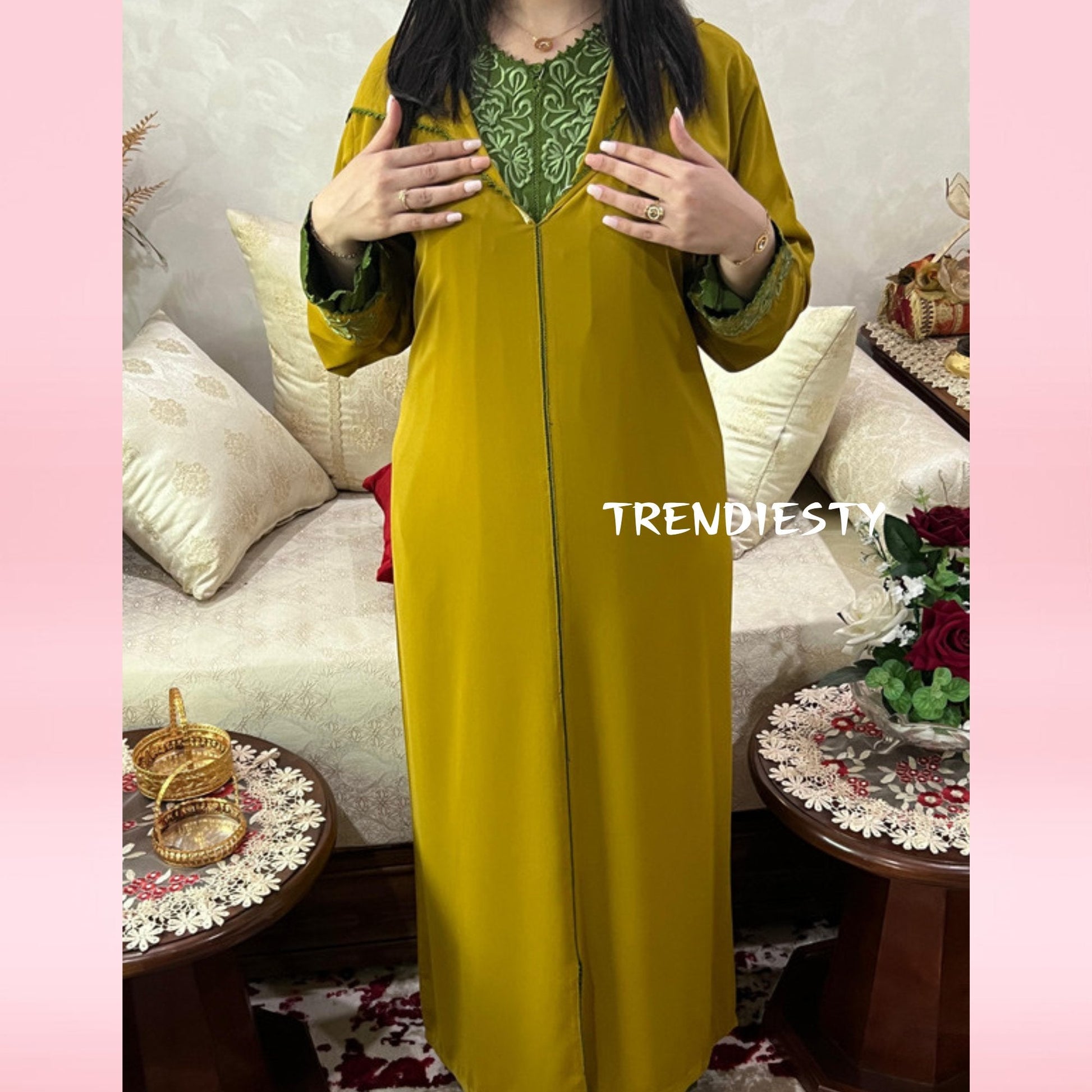 جلابة من قطعتين مصنوعة من الكريب الرائع - TRENDIESTY