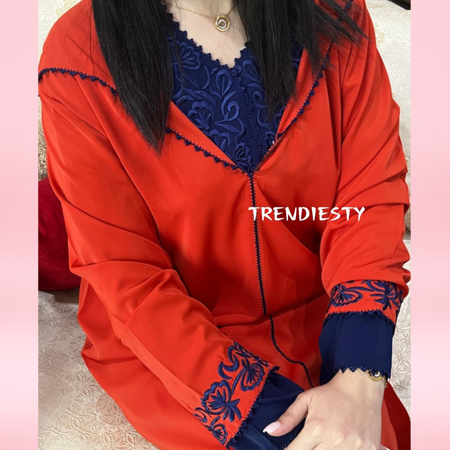 جلابة من قطعتين مصنوعة من الكريب الرائع - TRENDIESTY