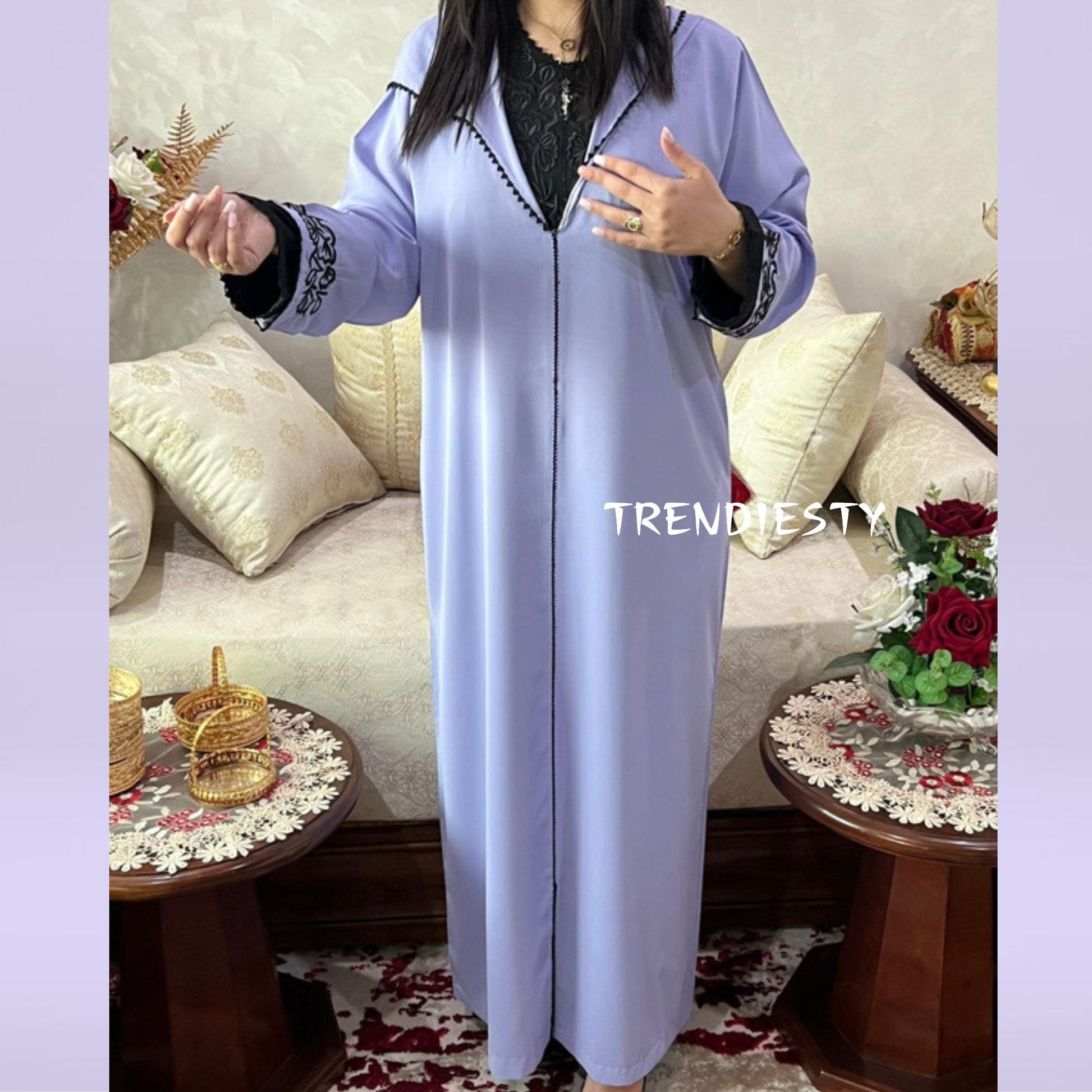 جلابة من قطعتين مصنوعة من الكريب الرائع - TRENDIESTY