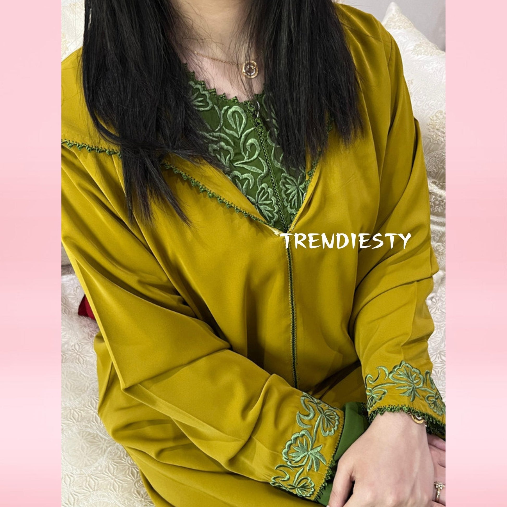 جلابة من قطعتين مصنوعة من الكريب الرائع - TRENDIESTY