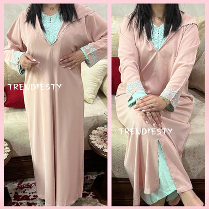 جلابة من قطعتين مصنوعة من الكريب الرائع - TRENDIESTY