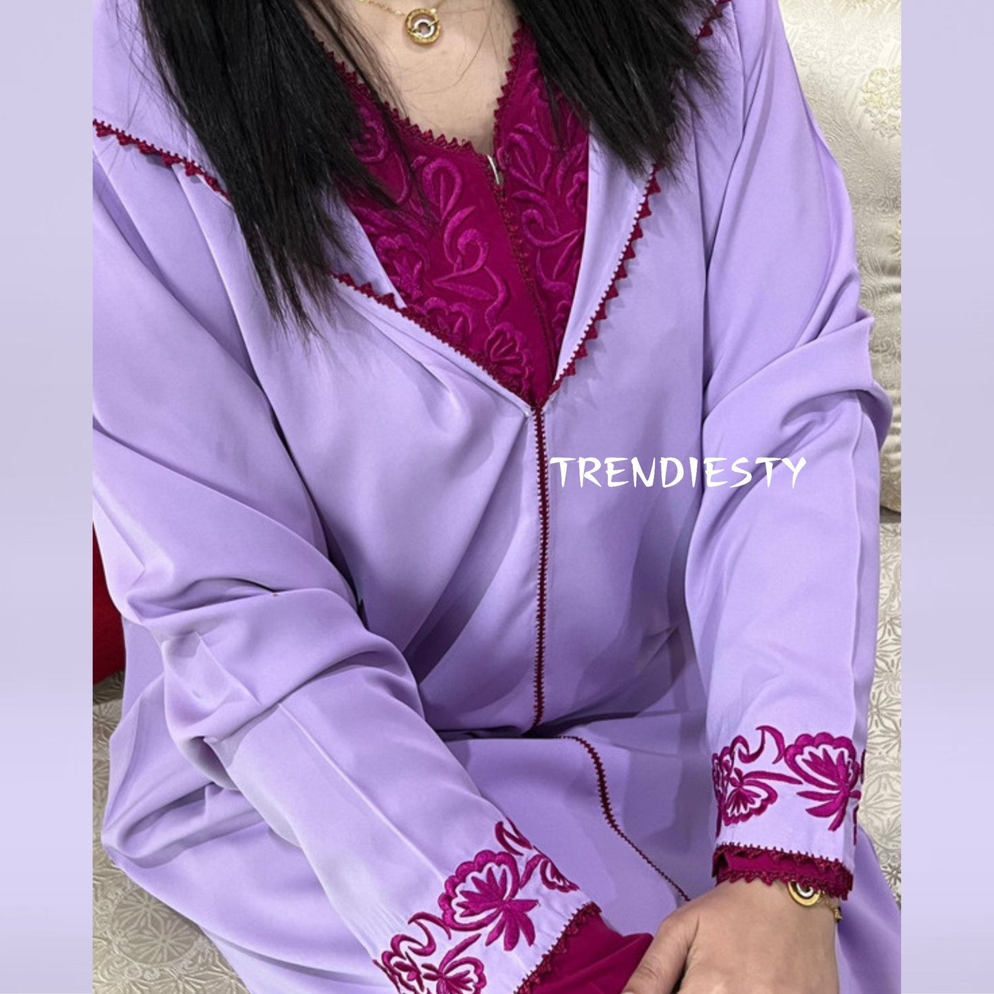 جلابة من قطعتين مصنوعة من الكريب الرائع - TRENDIESTY