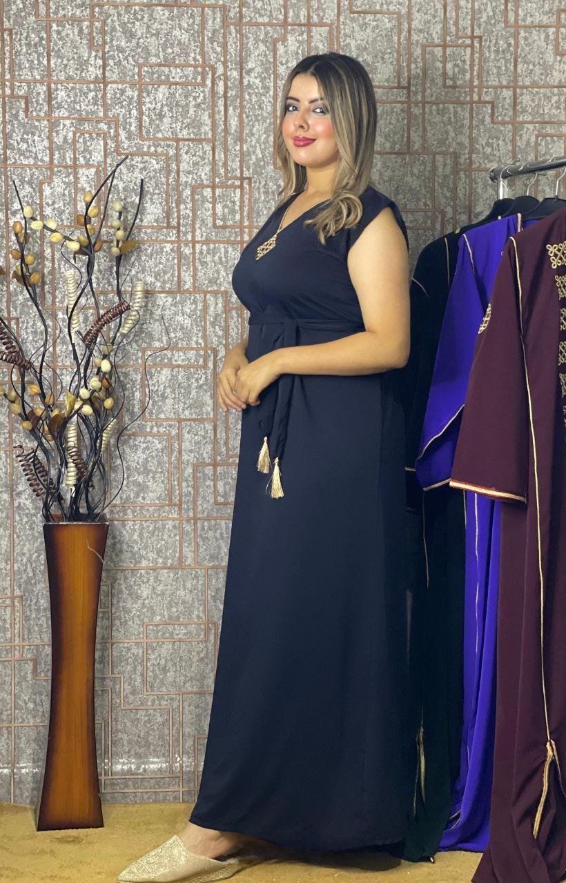 كيمونو بقطعتين مع بلغة فاسية مطروزة - TRENDIESTY