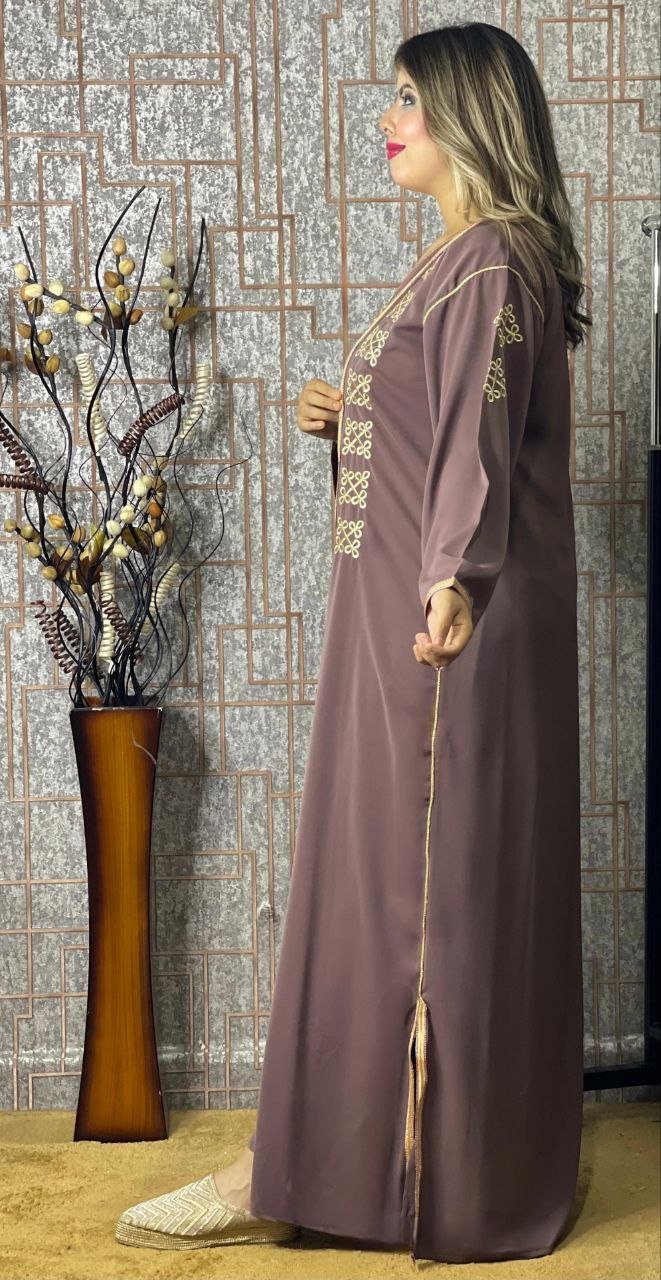 كيمونو بقطعتين مع بلغة فاسية مطروزة - TRENDIESTY