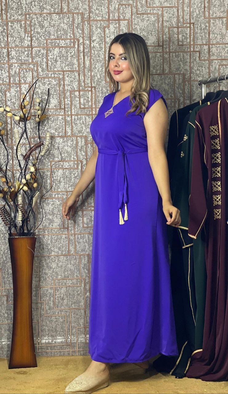 كيمونو بقطعتين مع بلغة فاسية مطروزة - TRENDIESTY