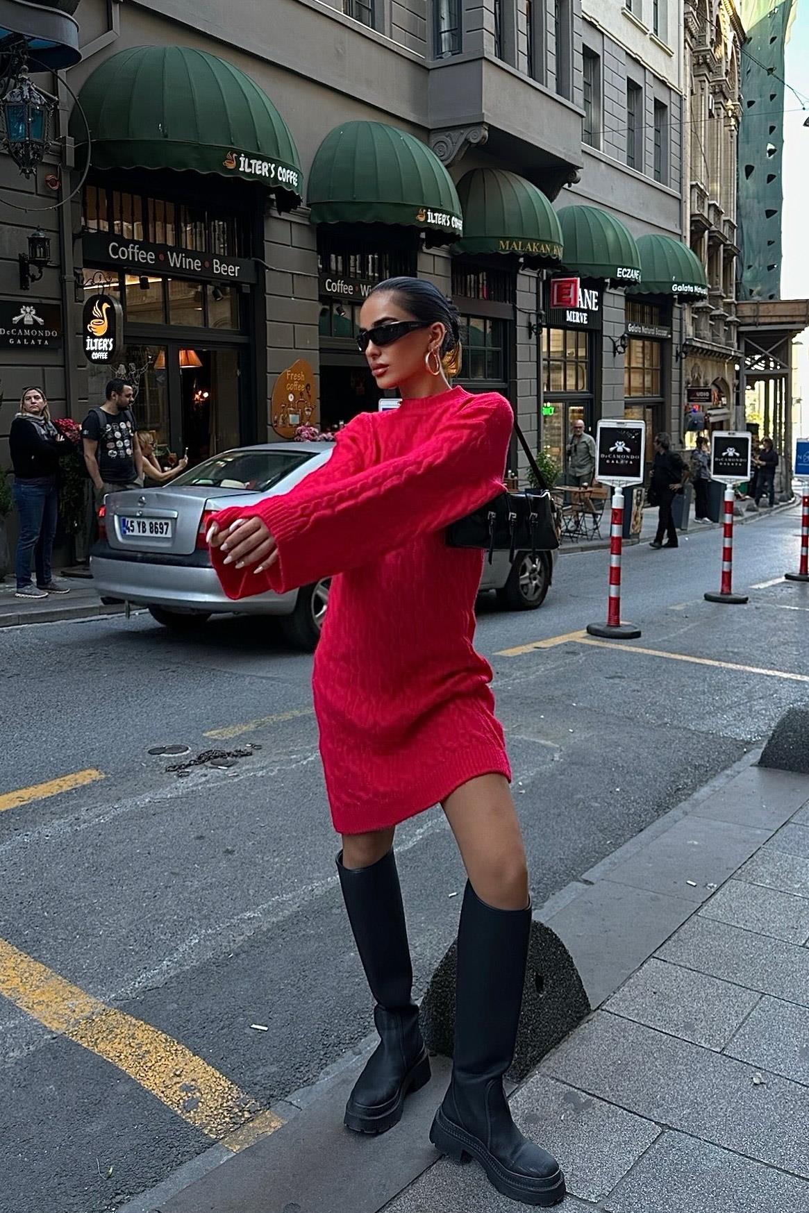 Pull Robe à motif en tricot Taille Standard Réf2537