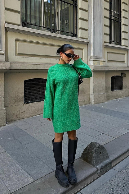 Pull Robe à motif en tricot Taille Standard Réf2537