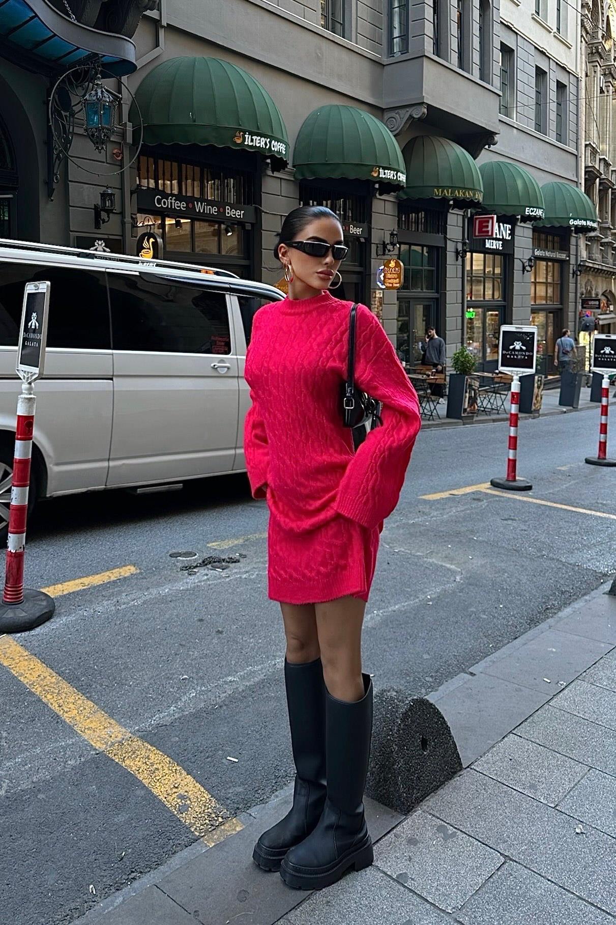 Pull Robe à motif en tricot Taille Standard Réf2537