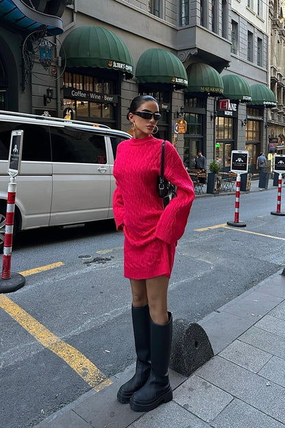 Pull Robe à motif en tricot Taille Standard Réf2537