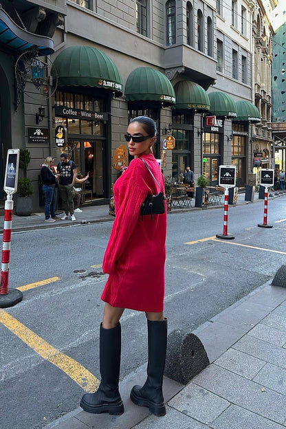 Pull Robe à motif en tricot Taille Standard Réf2537