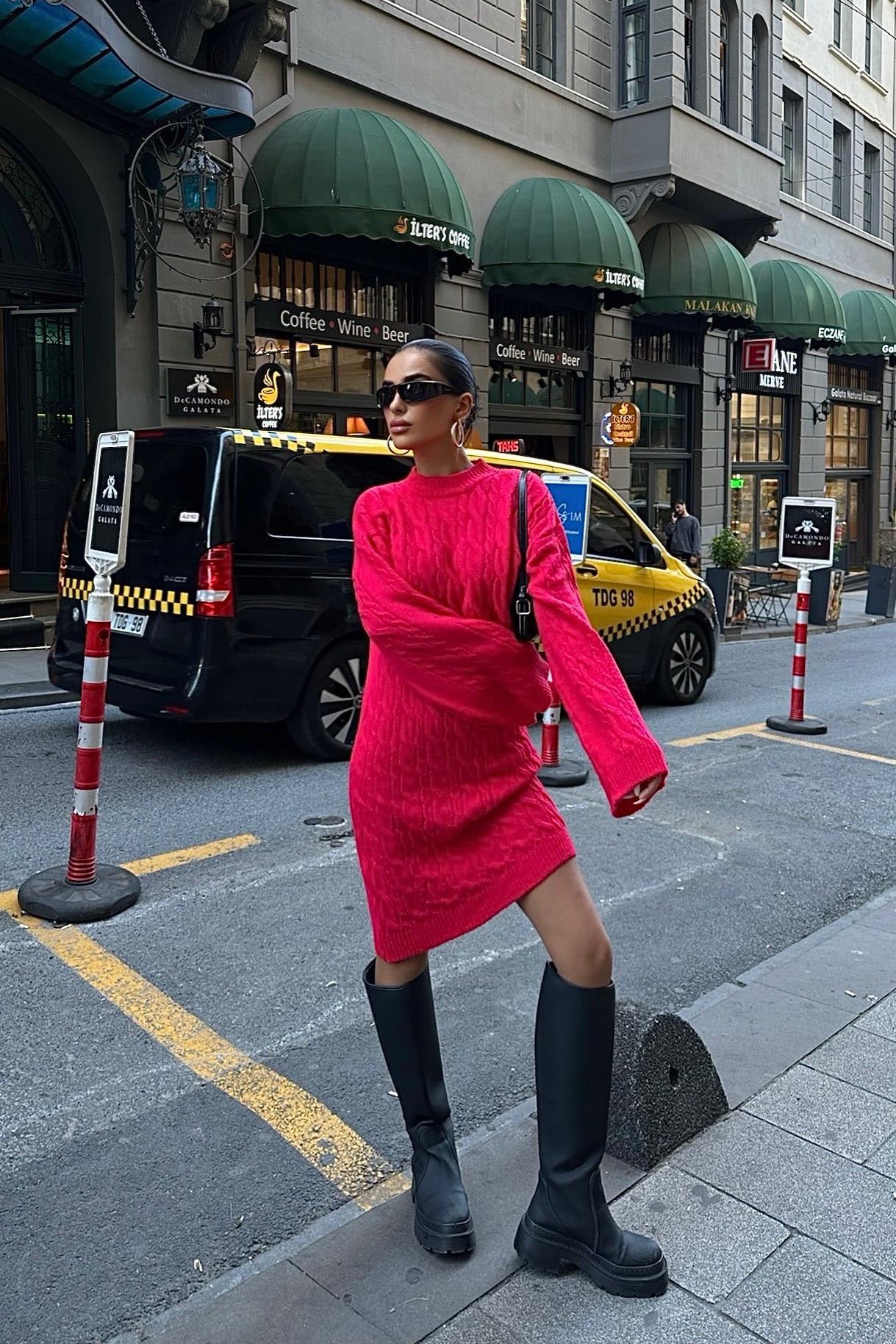 Pull Robe à motif en tricot Taille Standard Réf2537