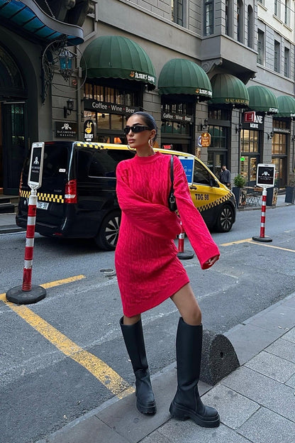 Pull Robe à motif en tricot Taille Standard Réf2537