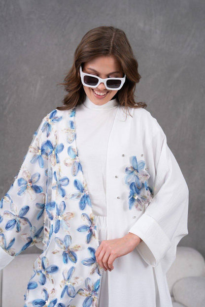 Ensemble Kimono 2 Pièces à fleurs 3D REFWTR2025