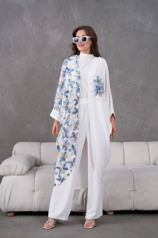 Ensemble Kimono 2 Pièces à fleurs 3D REFWTR2025