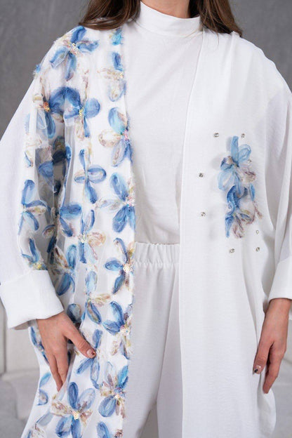 Ensemble Kimono 2 Pièces à fleurs 3D REFWTR2025