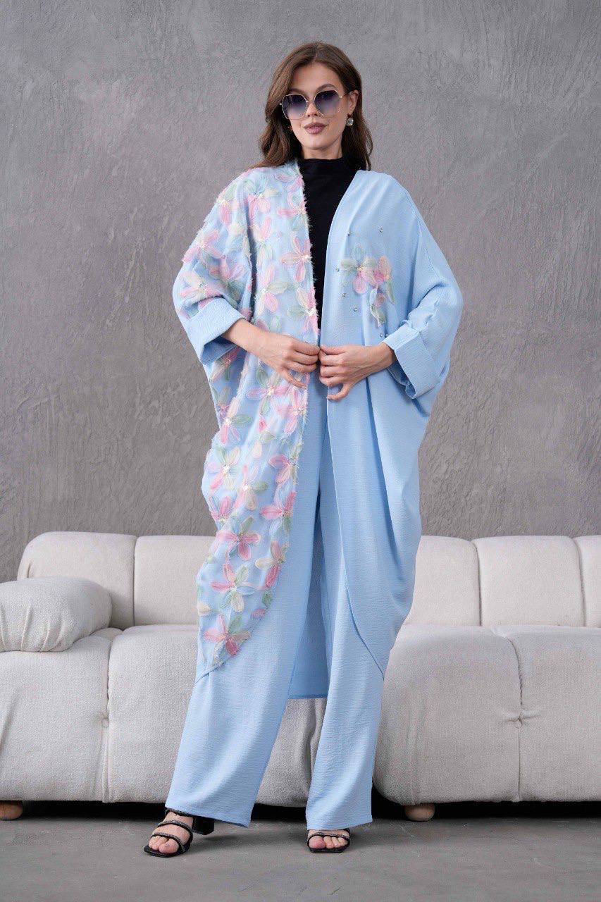 Ensemble Kimono 2 Pièces à fleurs 3D REFWTR2025