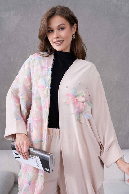 Ensemble Kimono 2 Pièces à fleurs 3D REFWTR2025
