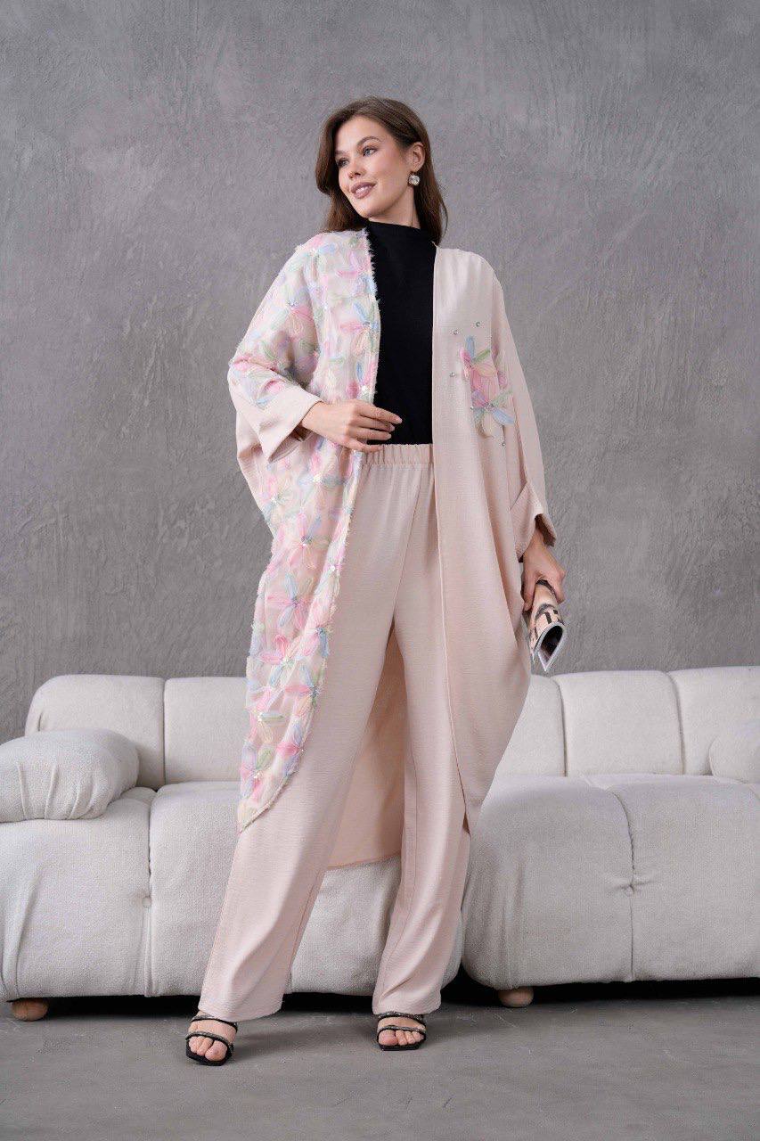 Ensemble Kimono 2 Pièces à fleurs 3D REFWTR2025