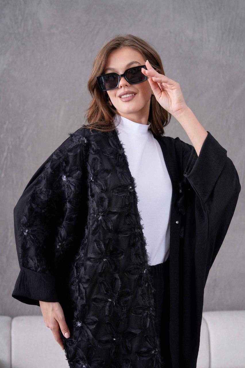 Ensemble Kimono 2 Pièces à fleurs 3D REFWTR2025