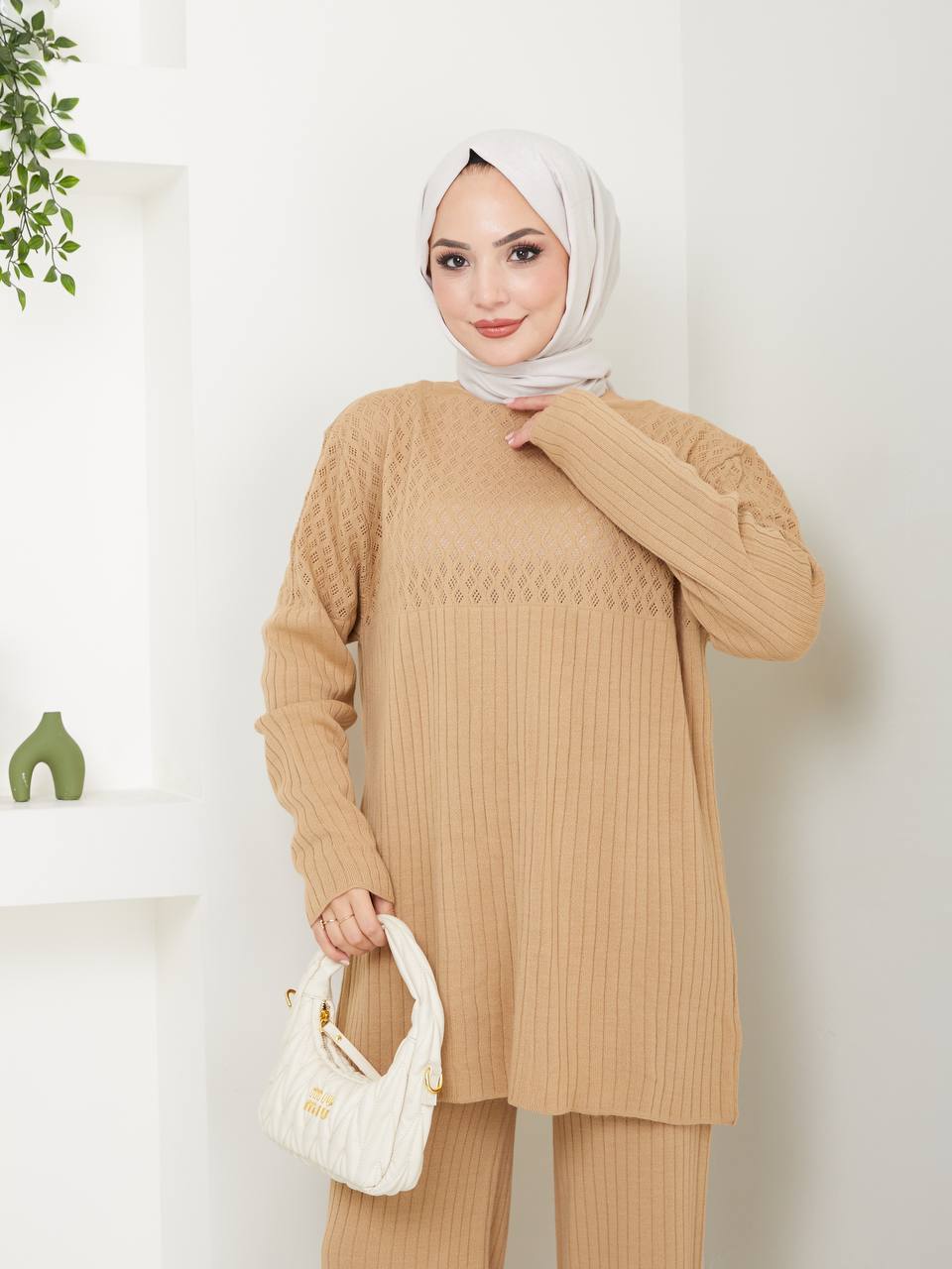 Ensemble 2 Pièces en Tricot Taille Standard Réf8EFSUN