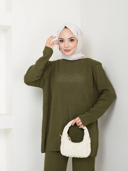 Ensemble 2 Pièces en Tricot Taille Standard Réf8EFSUN