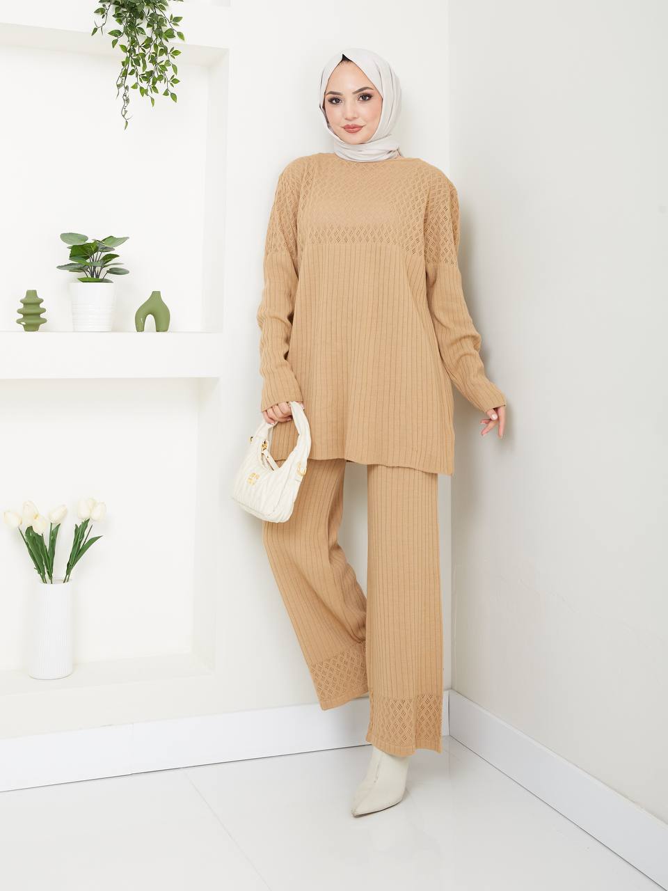 Ensemble 2 Pièces en Tricot Taille Standard Réf8EFSUN